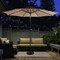 Villacera 9-Foot LED Outdoor Patio Umbrella with Base, Beige 83-OUT5420B - alternate 1